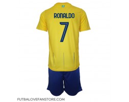 Al-Nassr Cristiano Ronaldo #7 Domáci Detský futbalový dres 2023-24 Krátky Rukáv (+ trenírky)
